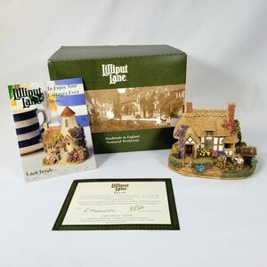 Lilliput Lane L2613 "Hook Line and Sinker" w/ Box & Deed 2002 Vintage - READ